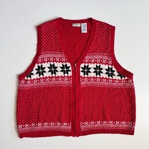 White Stag Christmas Sweater Vest Red Size 26W